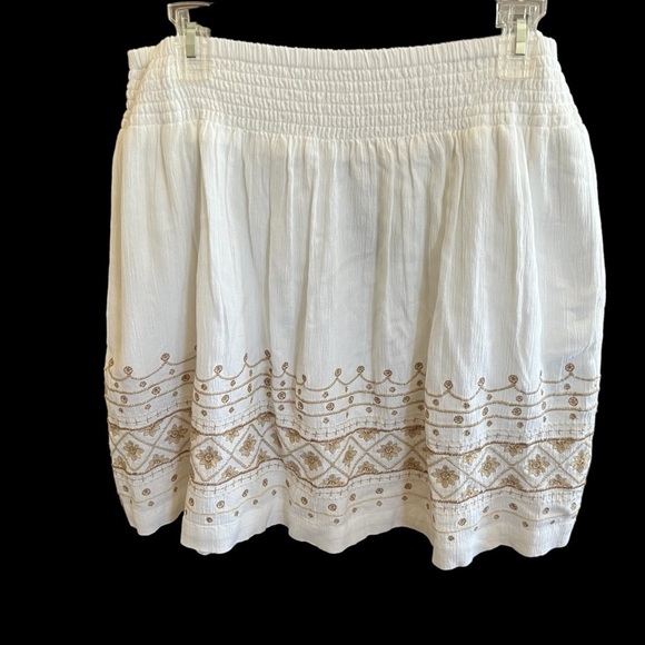 J Jill Embroidered Skirt with Pockets, Elastic Waist size Small Petite- NWT - Picture 1 of 7